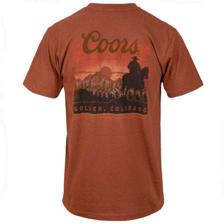 Coors Sunset in Golden Colorado Rust Colorway Front/Back Print T-Shirt